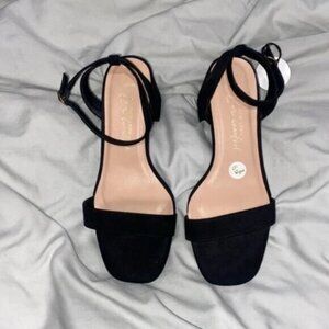 Elegant Black Ankle Strap Heels